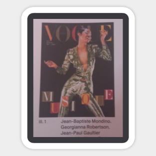 Josephine Baker Tribute Vogue Magazine Tee Sticker